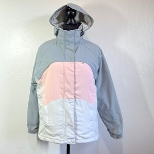Body Glove Snow Ski Jacket Color block pink grey white Size S